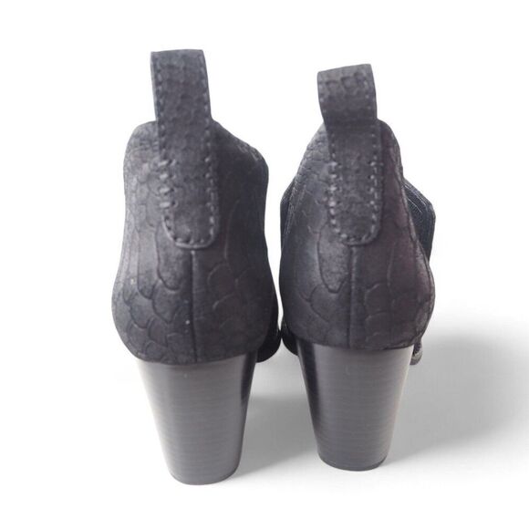 Jeffrey Campbell Rosalee Suede Snake Ankle Booties Black Women's 6M - Picture 5 of 10